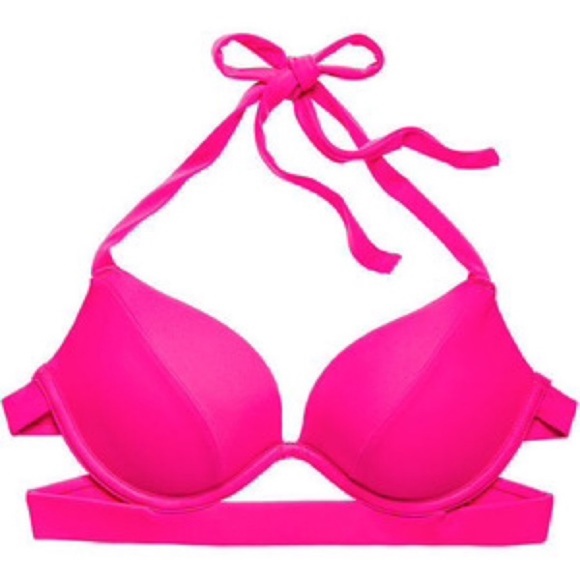 2 Pc Set: 32B Small Victoria's secret Swim Banded hottie halter + itsy bikini - Picture 7 of 15